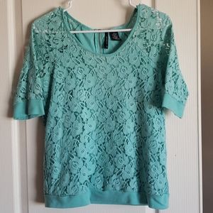 Lace overlayed top